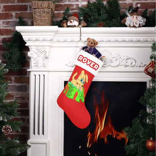 Christmas Puppy Personalized Rover Christmas Stocking