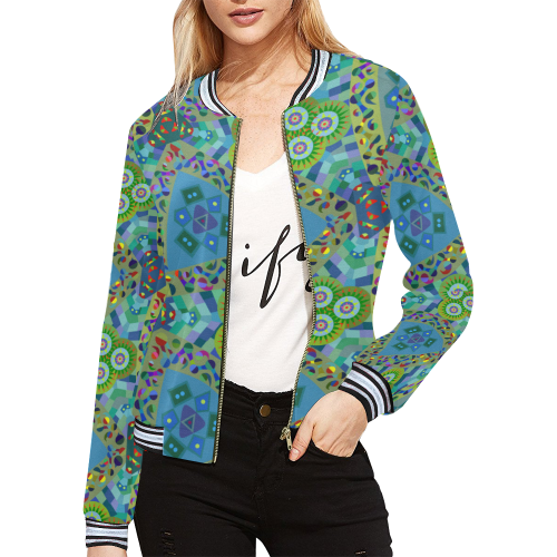 Latest Moa Design May 2020 All Over Print Bomber Jacket for Women (Model H21)