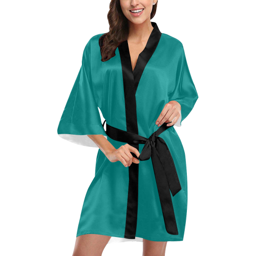 Tropical Green Kimono Robe