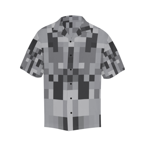 Gray Colorblocks Hawaiian Shirt (Model T58)
