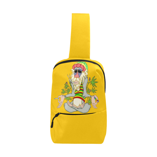 Hippie Ganja Guru Yellow Chest Bag (Model 1678)