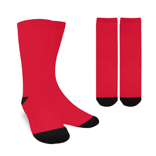 color Spanish red Women's Custom Socks