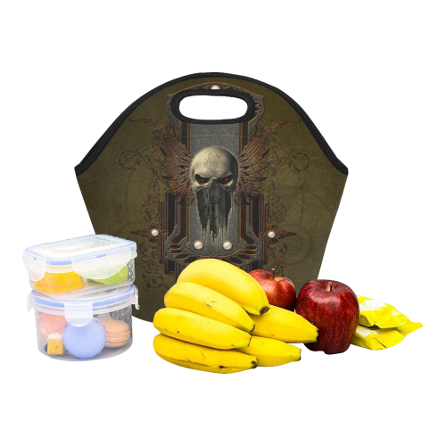 Awesome dark skull Neoprene Lunch Bag/Small (Model 1669)