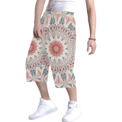 Modern Kaleidoscope Mandala Fractal Art Graphic Men's All Over Print Baggy Shorts (Model L37)