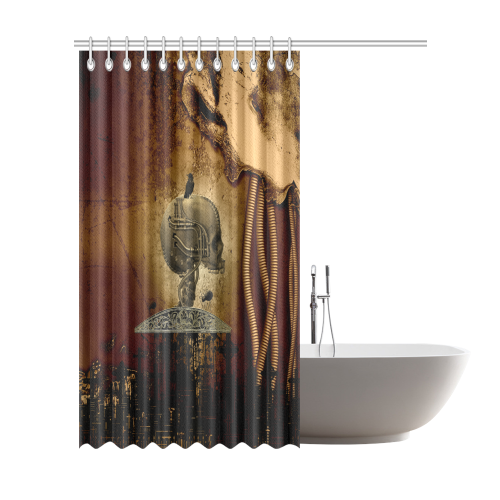 Mechanical skull Shower Curtain 72"x84"