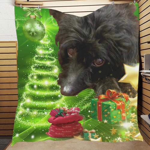 Christmas Dog Doodle Quilt 60"x70"