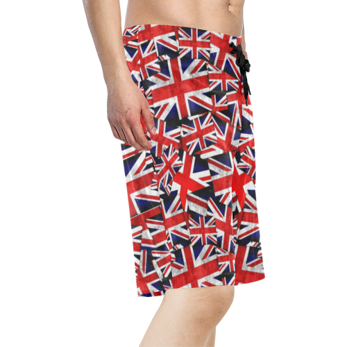 Union Jack British UK Flags Men's All Over Print Board Shorts (Model L16)