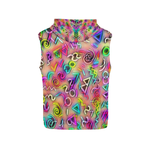 funky doodle 219B by JAMColors All Over Print Sleeveless Hoodie for Women (Model H15)