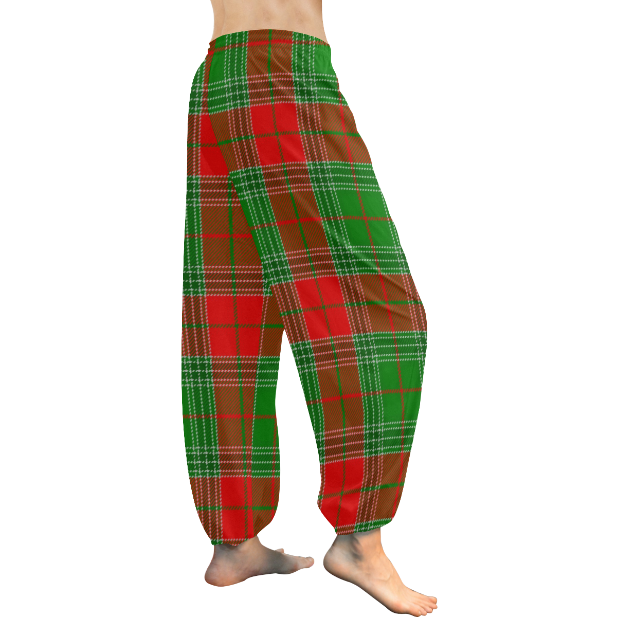 Christmas Plaid Womens All Over Print Harem Pants Model L18 Id