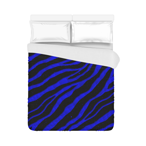 Ripped SpaceTime Stripes - Blue Duvet Cover 86"x70" ( All-over-print)