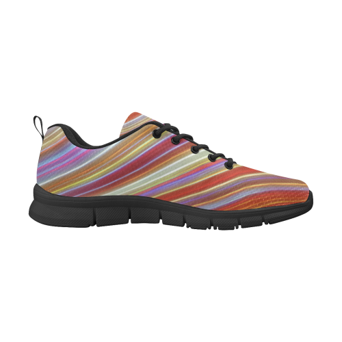 Wild Wavy Lines 13 Women's Breathable Running Shoes (Model 055)