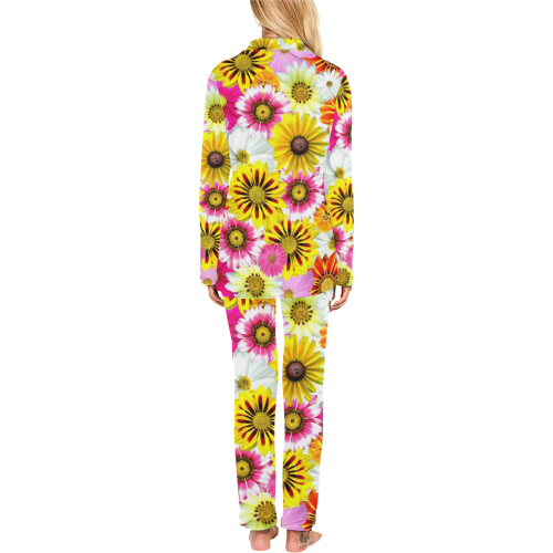 Spring Time Flowers 1 Women's Long Pajama Set
