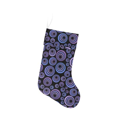 Retro Psychedelic Ultraviolet Pattern Christmas Stocking