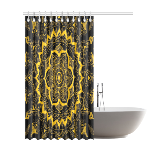 MANDALA SUNSHINE Shower Curtain 72"x84"