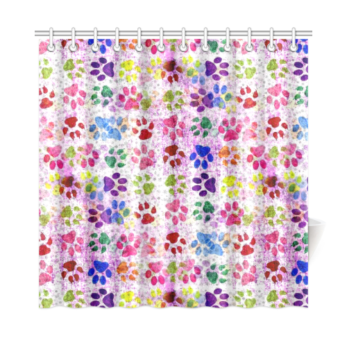 Paws Pattern by K.Merske Shower Curtain 72"x72"