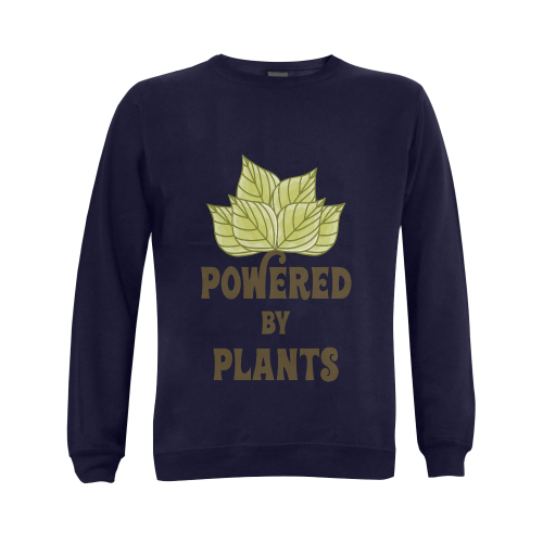 Powered by Plants (vegan) Gildan Crewneck Sweatshirt(NEW) (Model H01)