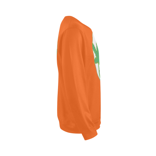 Enlightenment Sugar Skull Orange All Over Print Crewneck Sweatshirt for Men (Model H18)
