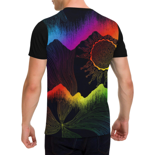 Sunset in The Dark Men's All Over Print T-Shirt with Chest Pocket (Model T56)