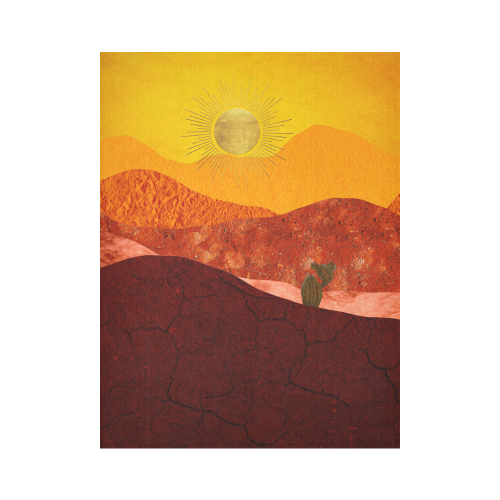 In The Desert Cotton Linen Wall Tapestry 60"x 80"