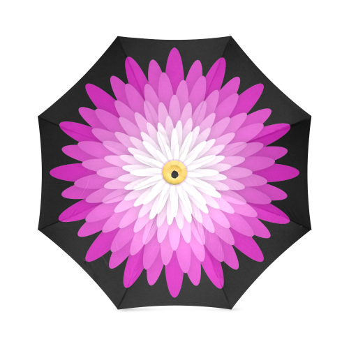 Flower Of Paper Cut - Pink Foldable Umbrella (Model U01)