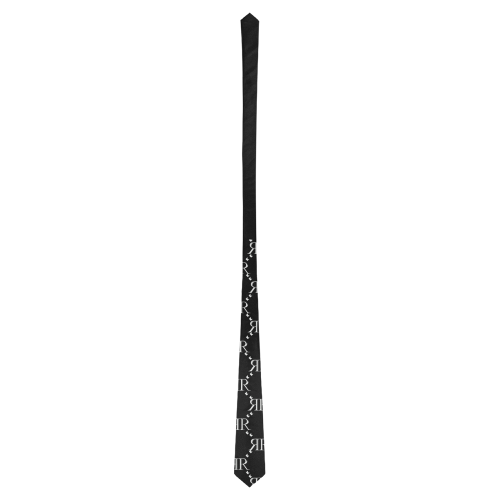 Rivera Royale Bevel on Black Classic Necktie (Two Sides)