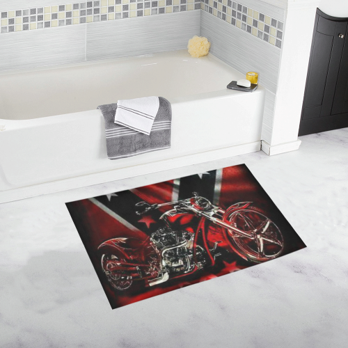 rebel motorcycle bath mat Bath Rug 20''x 32''