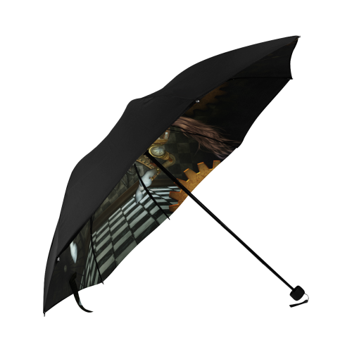 Steampunk, wonderful steampunk horse Anti-UV Foldable Umbrella (Underside Printing) (U07)