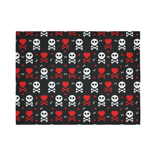 Skull and Crossbones Cotton Linen Wall Tapestry 80"x 60"