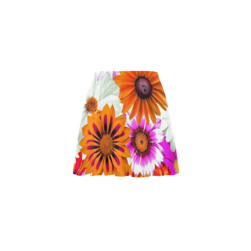 Spring Time Flowers 2 Mini Skating Skirt (Model D36)