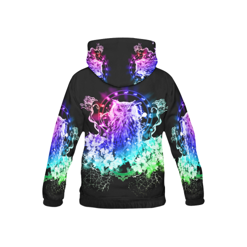 Colorful owl All Over Print Hoodie for Kid (USA Size) (Model H13)