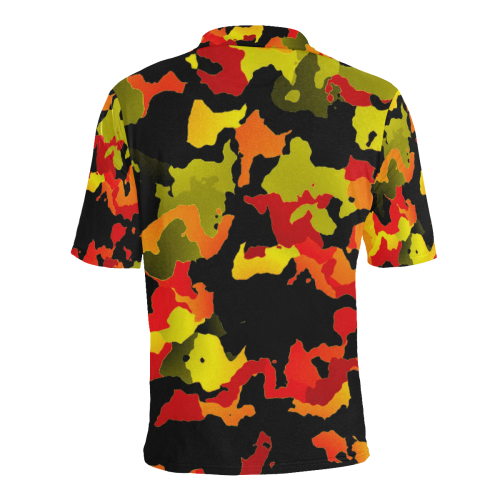 new modern camouflage F by JamColors Men's All Over Print Polo Shirt (Model T55)