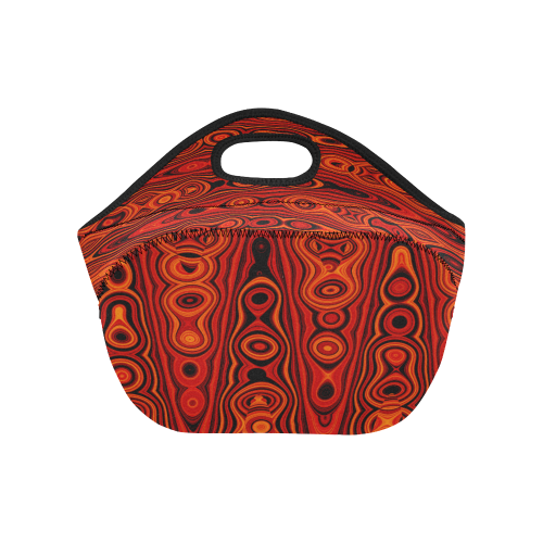 Brown Abstract Pattern Neoprene Lunch Bag/Small (Model 1669)