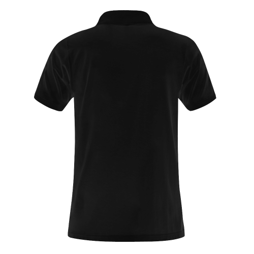 Parafanellya Black & White Camp Polo Men's Polo Shirt (Model T24)