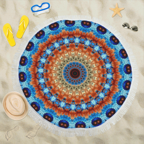 Kaleidoscope Circular Beach Shawl 59"x 59"