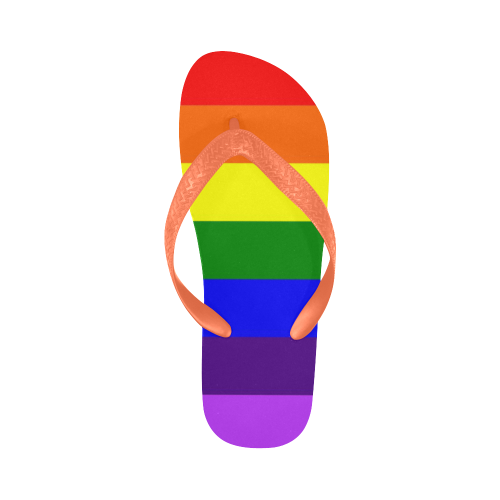 Rainbow Flag (Gay Pride - LGBTQIA+) Flip Flops for Men/Women (Model 040)