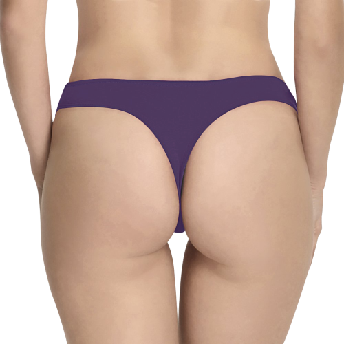 color Russian violet Women's All Over Print Thongs (Model L30)