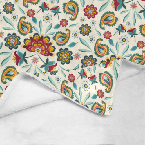 Loveley Batik Flowers Ultra-Soft Micro Fleece Blanket 60"x80"