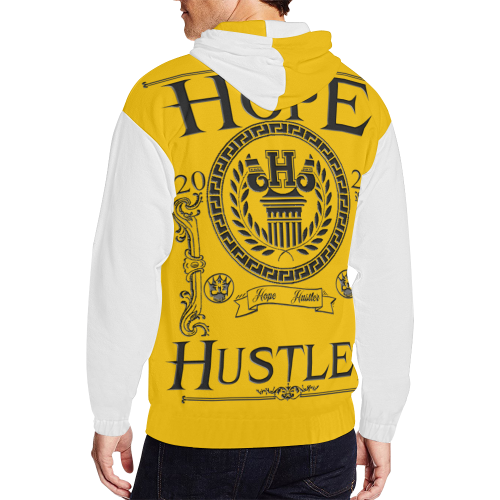 Mash-Up Hope Hustler Mach II All Over Print Full Zip Hoodie for Men/Large Size (Model H14)