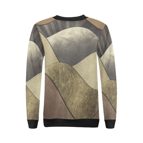 sun space #modern #art All Over Print Crewneck Sweatshirt for Women (Model H18)
