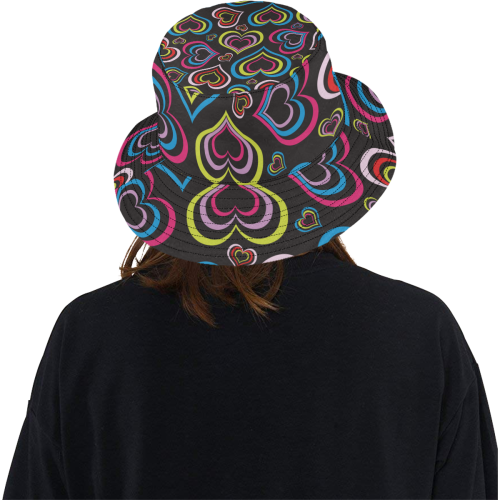 hearts gif All Over Print Bucket Hat