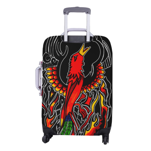 Phoenix on Fire Luggage Cover/Medium 22"-25"