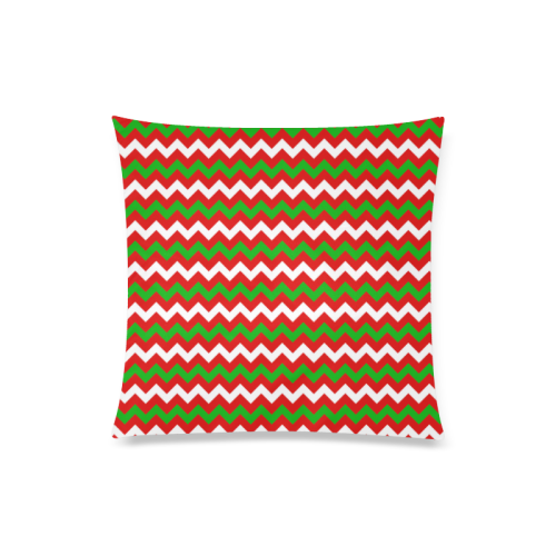Christmas Zigzag Custom Zippered Pillow Case 20"x20"(Twin Sides)