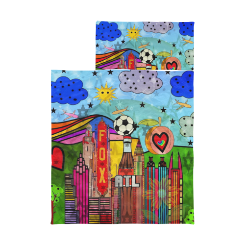 Atlanta Pop Art by Nico Bielow Kids' Sleeping Bag