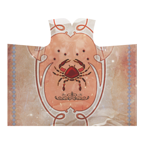 Decorative crab Hooded Blanket 60''x50''