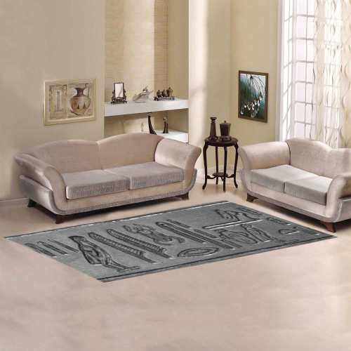 Hieroglyphs20161235c_by_JAMColors Area Rug 9'6''x3'3''