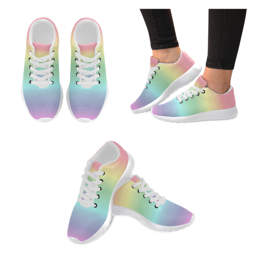 Pastel Rainbow Men’s Running Shoes (Model 020)