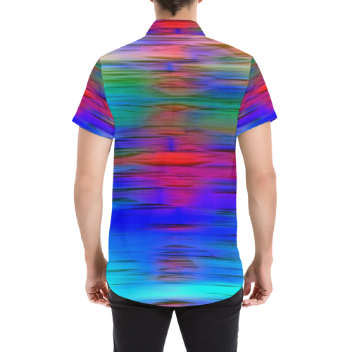 noisy gradient 1 by JamColors Men's All Over Print Short Sleeve Shirt (Model T53)