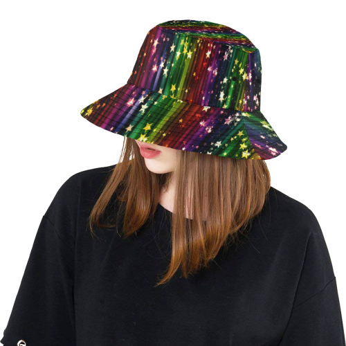 Rainbow Stars All Over Print Bucket Hat