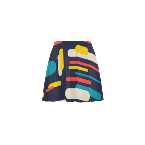 Colorful Rectangles Mini Skating Skirt (Model D36)