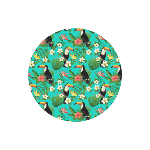 Tropical Summer Toucan Pattern Round Mousepad